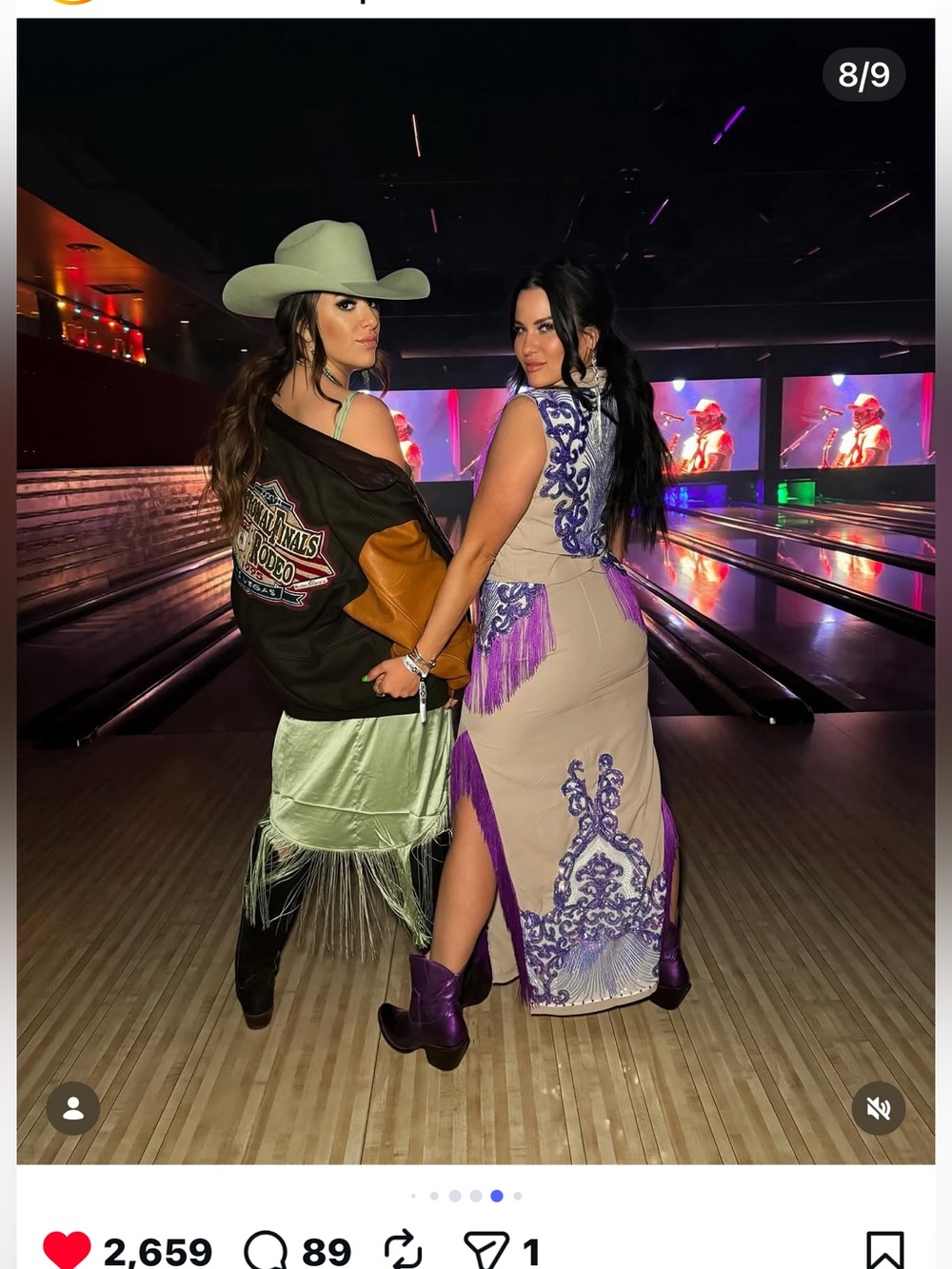 One of a Kind Beige Skirt and Vest  with Purple Embroidery & Fringe